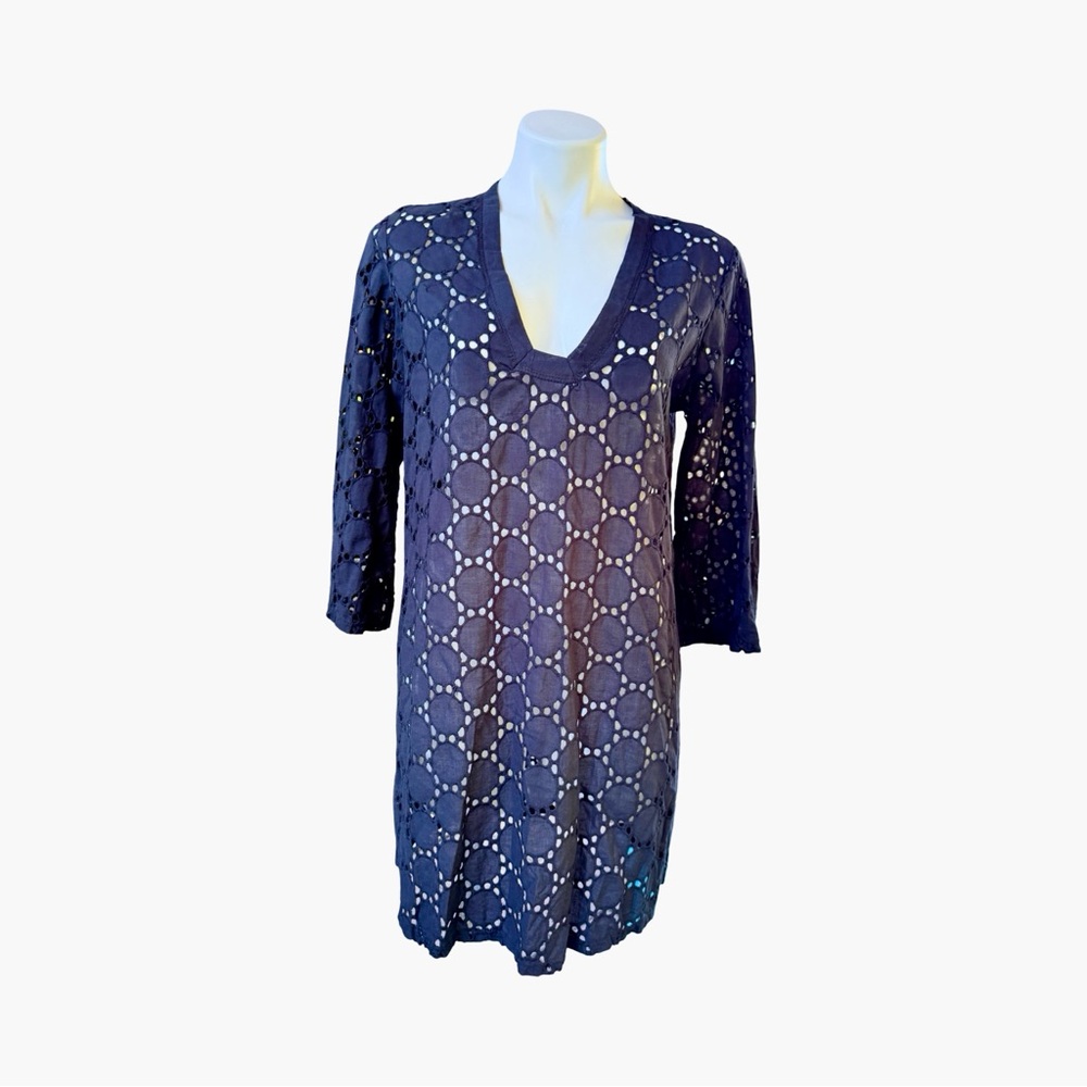 New Black Eyelet Crochet Swim Cover-Up